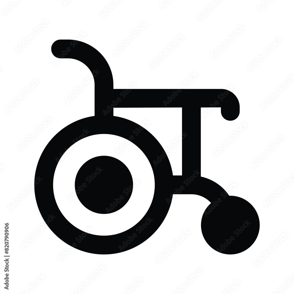 Icon of wheelchair in modern and trendy style, premium vector Icon of wheelchair in modern and trendy style, premium vector