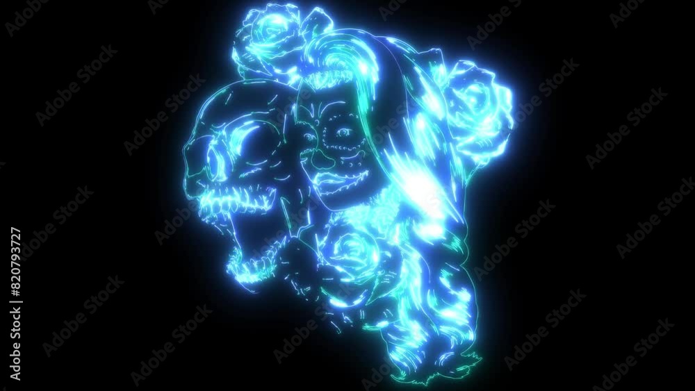 neon animation of Dead girl neon animation of Dead girl