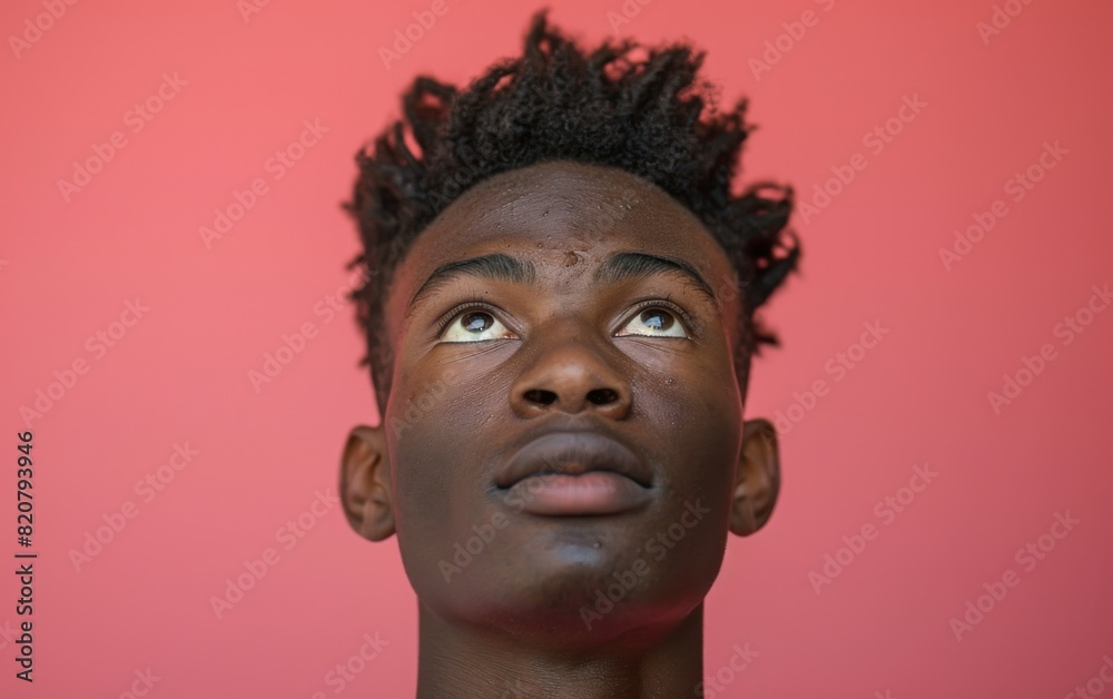 A young man of African descent with a serious expression on his face A young man of African descent with a serious expression on his face
