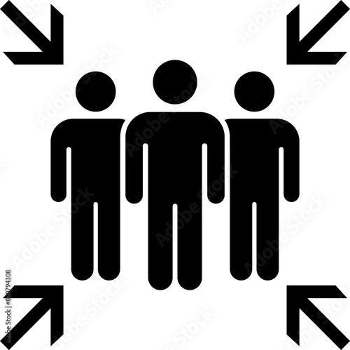 Emergency evacuation assembly point sign. Assembly point icon. Safety Signs. Evacuation Plan. Vector illustration