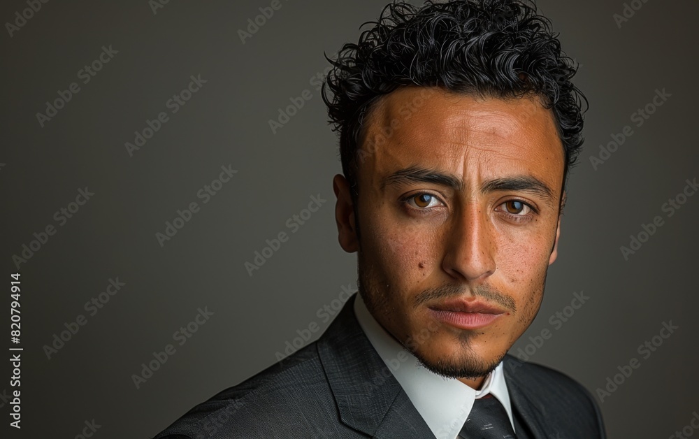 A young Berber man in a suit and tie strikes a pose for a picture A young Berber man in a suit and tie strikes a pose for a picture
