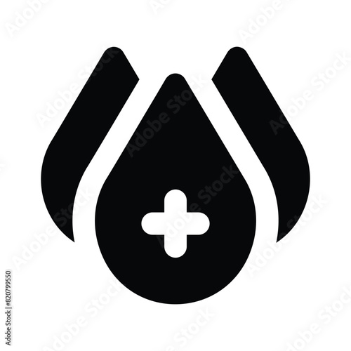 A modern icon of blood donation in editable style