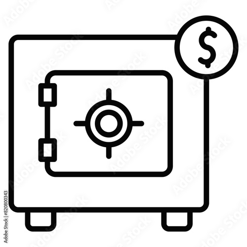 Money Filled Vault Icon