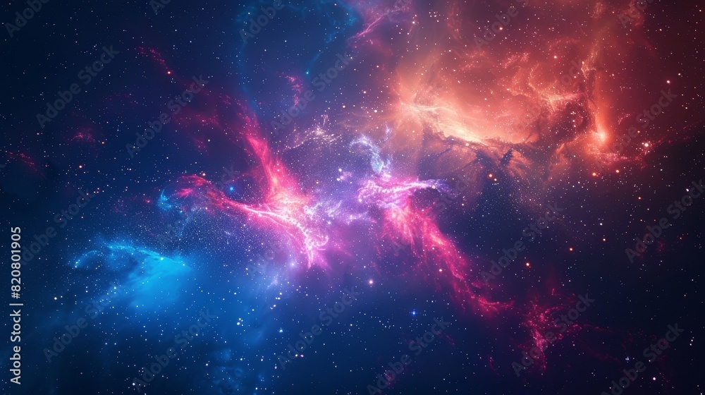 Fototapeta premium Colorful galaxy cloud nebula. starry night cosmos, universe astronomy background