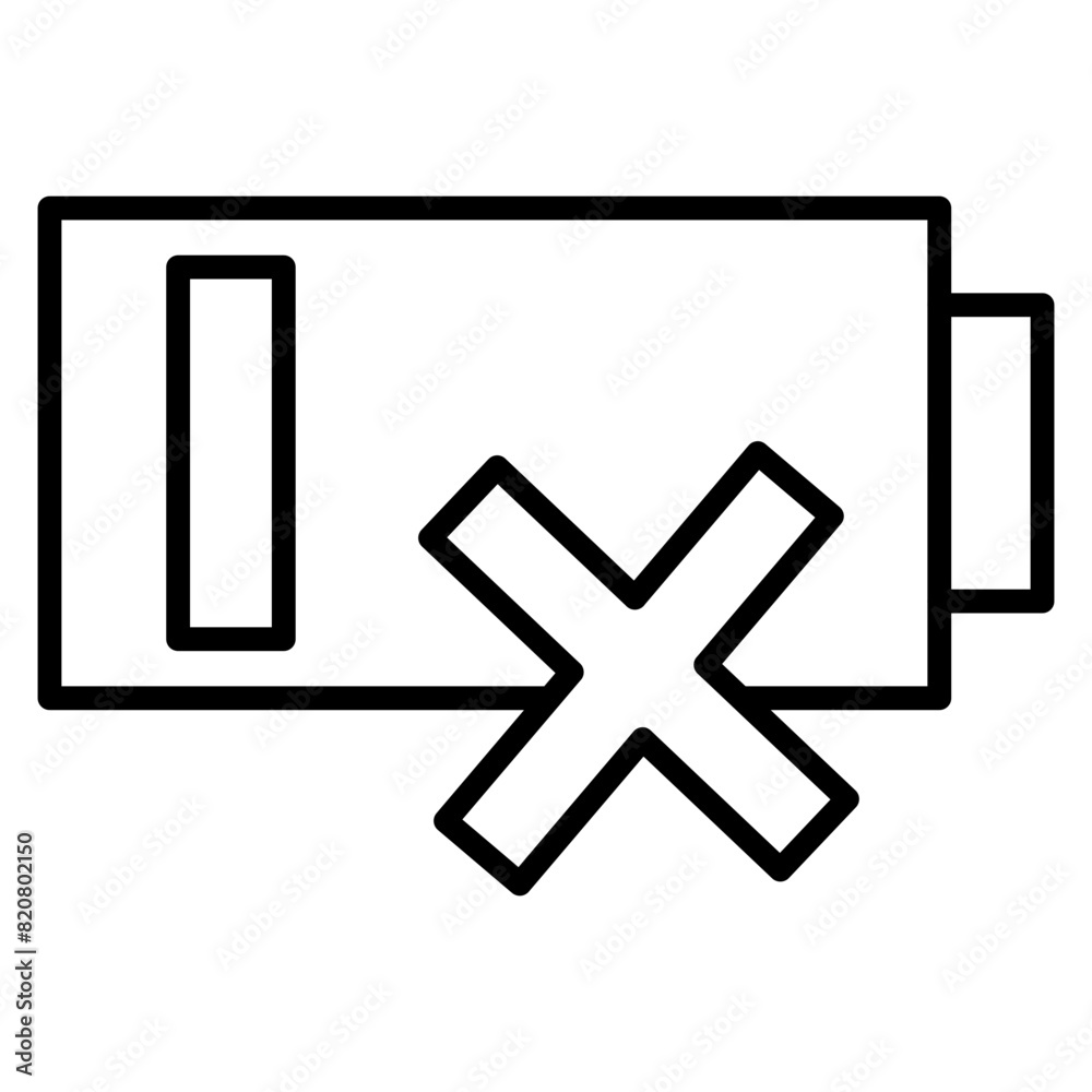 Fototapeta premium No Battery Icon