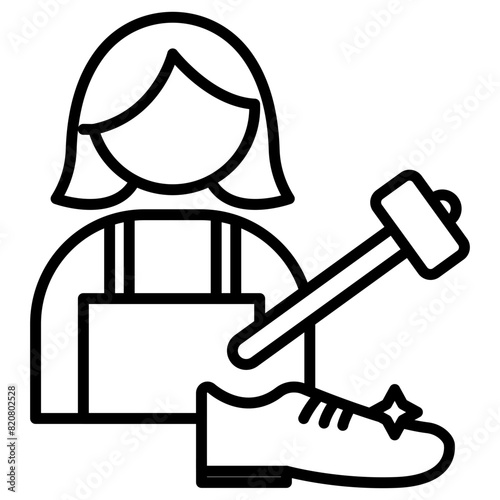 Shoe Maker Lady Icon