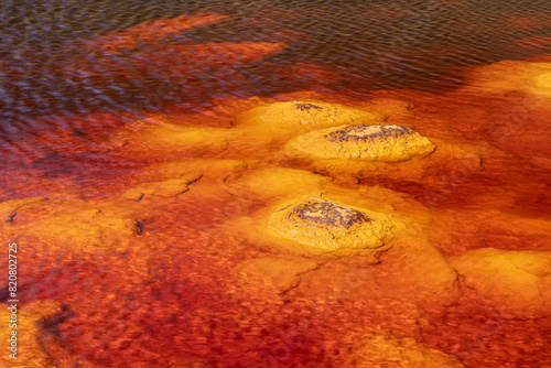 Vibrant colors of riotinto River in natural light photo