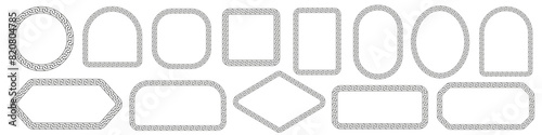 Chain frame. Chain frame vector set.