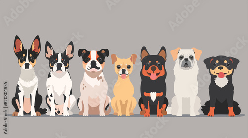 Happy National Dog Day 26 august poster vector flat  © Mishab