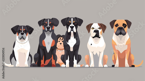 Happy National Dog Day 26 august poster vector flat  © Mishab