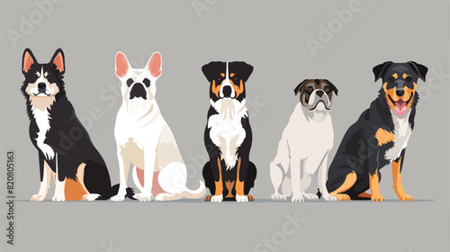Happy National Dog Day 26 august poster vector flat 
