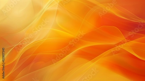 An orange and yellow abstract background, in the style of smooth and curved lines.