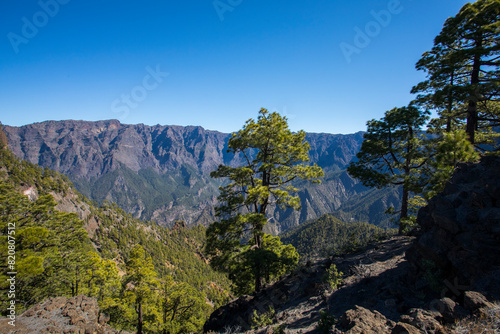 Landscape in Bejenado Peak in Caldera de Taburiente, La Palma, Spain photo