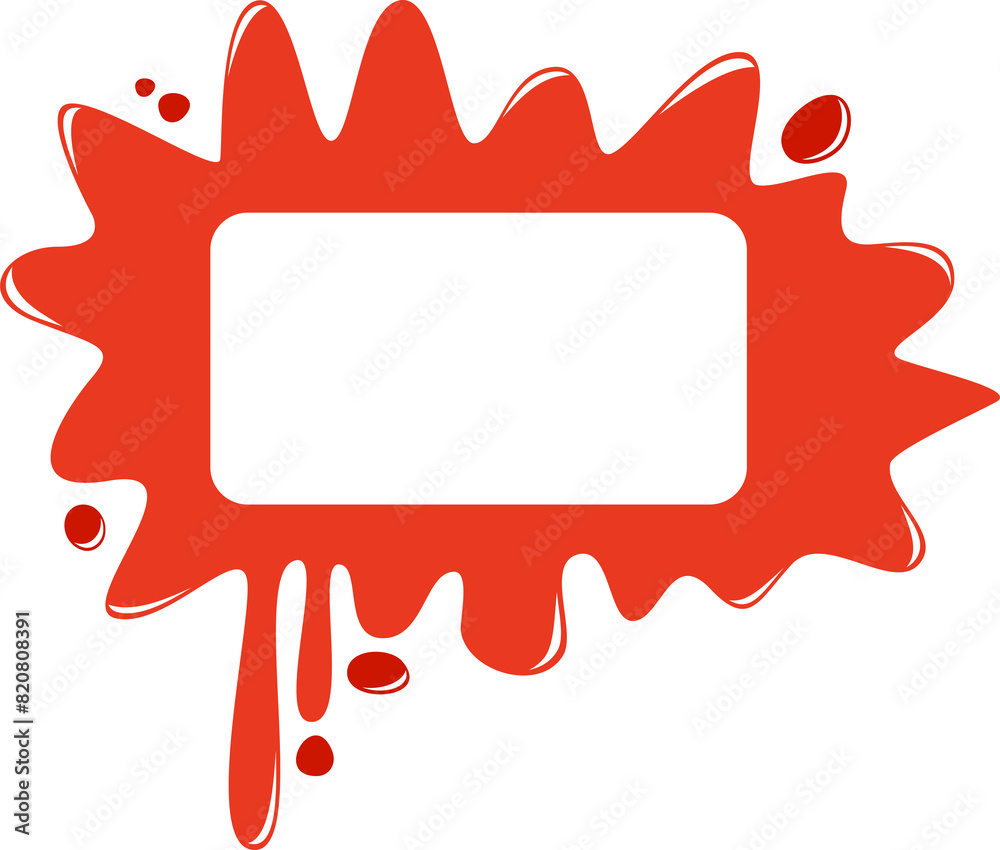 Label Frame with Ink Splash Illustration Label Frame with Ink Splash Illustration