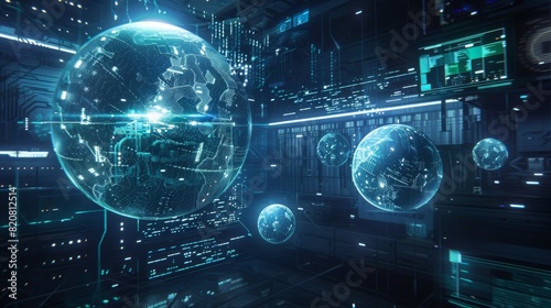 Wallpaper Mural Glowing Orbs Pulse with Sentient Light Torontodigital.ca