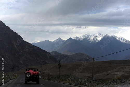 Beautiful view of snow-covered mountains in Skardu valley, Pakistan. © Wirestock