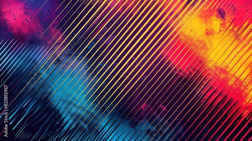 Abstract Lines and Bold Colors Hipster Style background