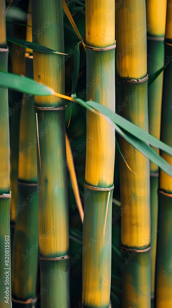 Close-up of bamboo stalks with blurred background Close-up of bamboo stalks with blurred background