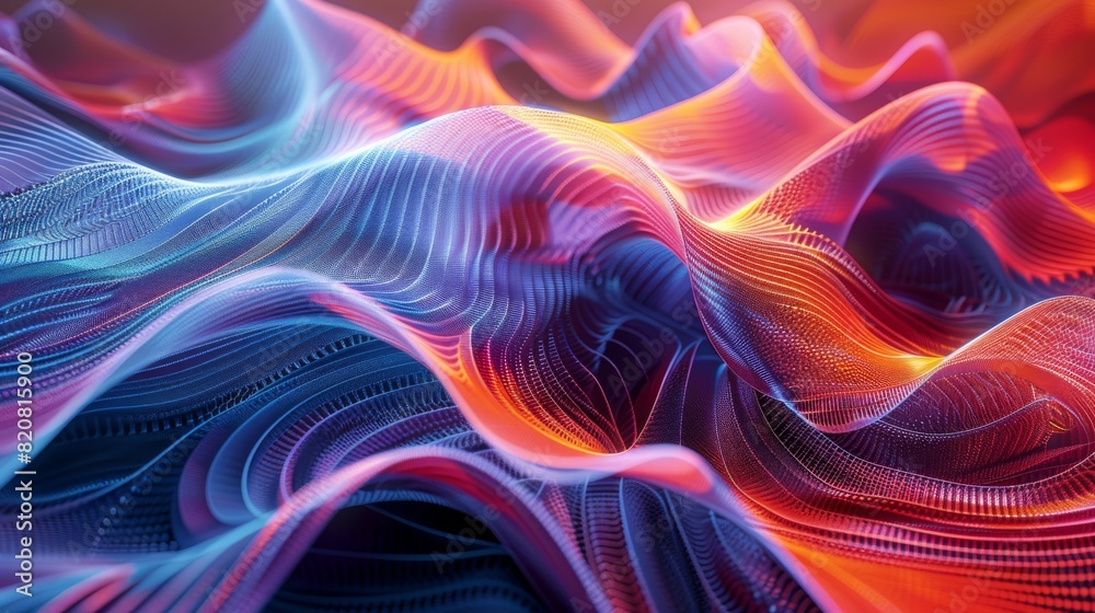 Fototapeta premium Abstract Fractal Patterns Dance in a Symphony of Code