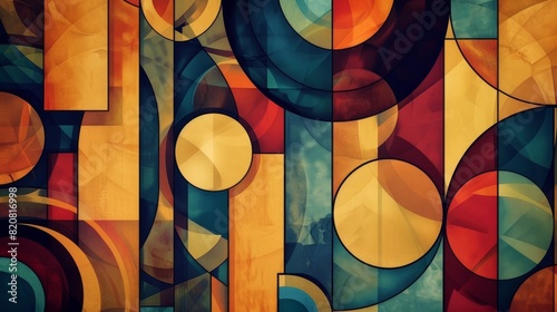 Art Deco Geometric Patterns abstract background