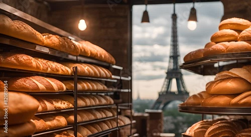 Baguettes in the city of Paris. photo
