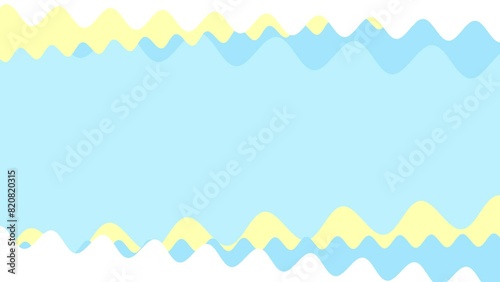 pop cute clouds line geometric frame animation background