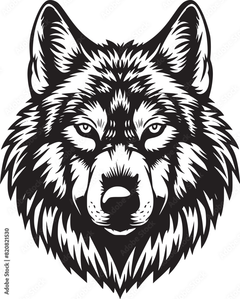 Obraz premium Wolf vector illustration