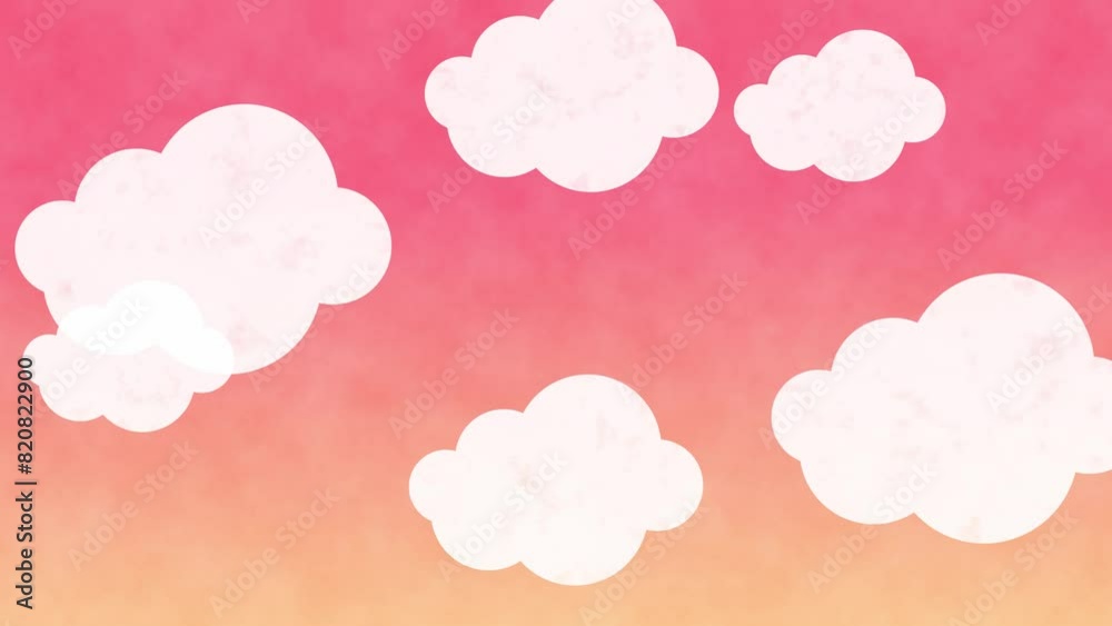 simple sky pop kids cloud animation background