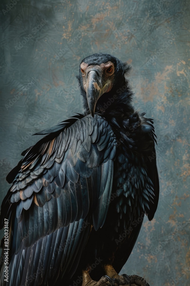 Fototapeta premium A large black bird sitting on top of a tree branch. Suitable for nature and wildlife themes