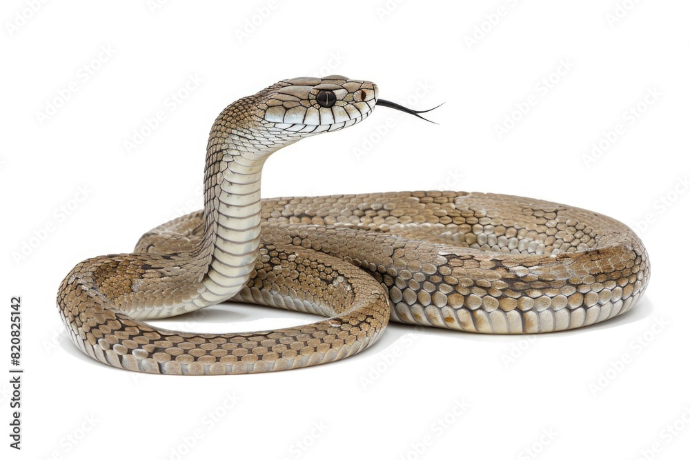 Fototapeta premium A snake with its mouth open, suitable for educational purposes