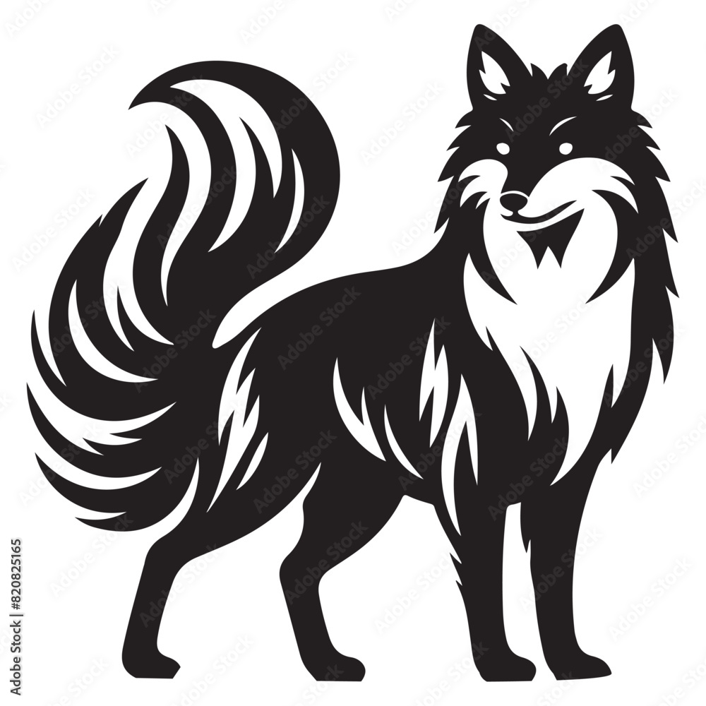 Fox Silhouette Vector Illustration White Background
Fox Silhouette Vector Illustration White Background