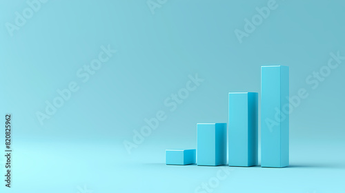 3D rendering of a simple bar chart