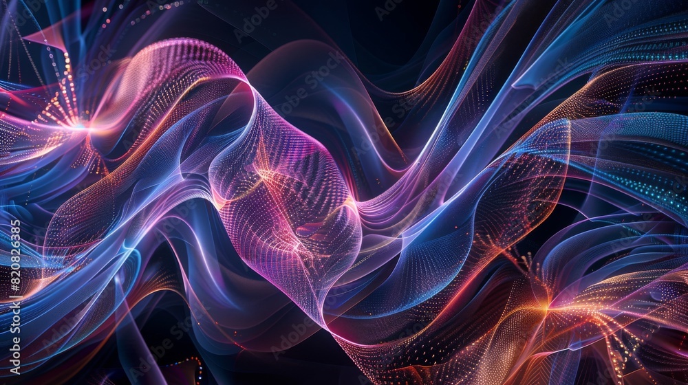 Fototapeta premium Abstract Shapes Morph and Transform in a Dazzling Display