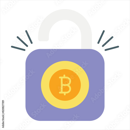 Bitcoin and Cryptocurrency Vector Flat Icons