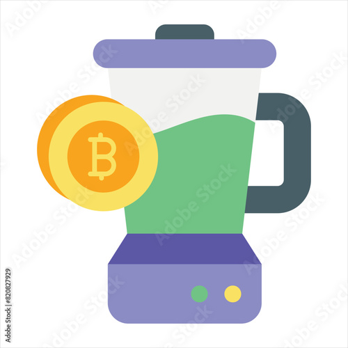 Bitcoin and Cryptocurrency Vector Flat Icons