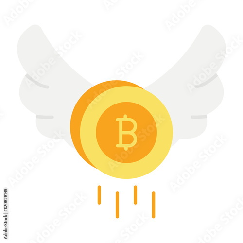 Bitcoin and Cryptocurrency Vector Flat Icons