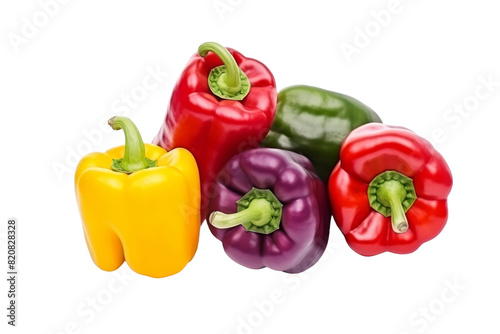 The Rainbow Peppers Reunion on a White or Clear Surface PNG Transparent Background.