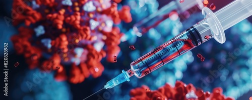 3D rendering of virus and vaccines