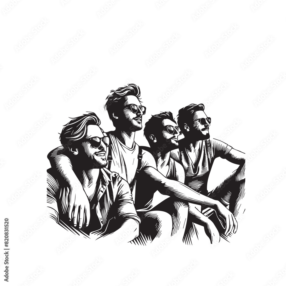 Friends Friendship Group silhouette. Jumping friends' youth background. People silhouette. Friends' logo. Friends Friendship Group silhouette. Jumping friends' youth background. People silhouette. Friends' logo.