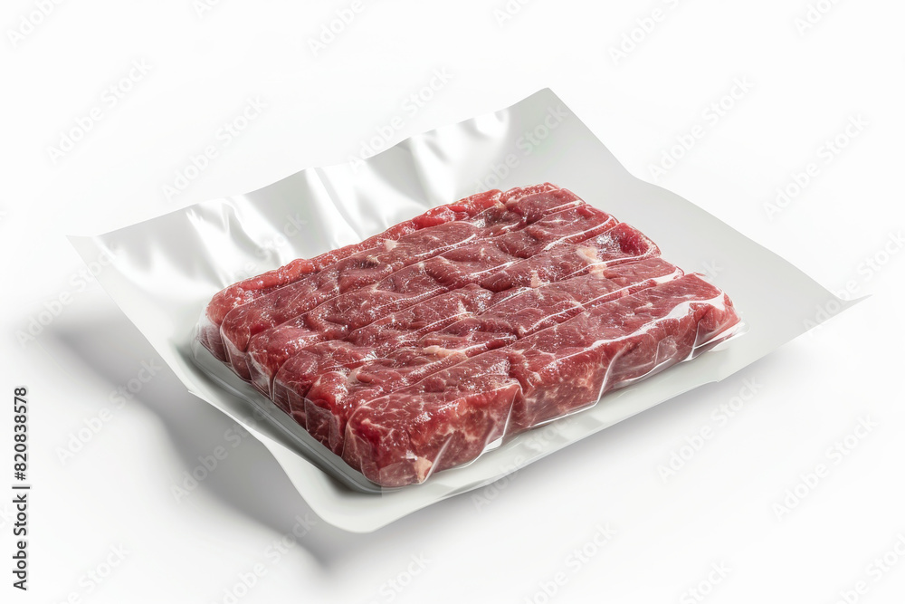 Raw Meat on White Plate