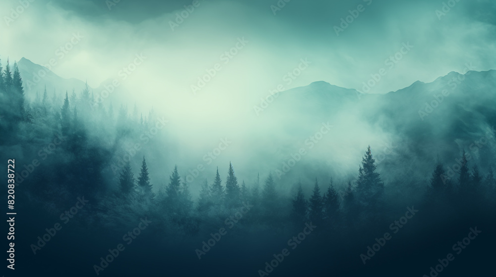 Misty Pine Forest in Early Morning Light Misty Pine Forest in Early Morning Light