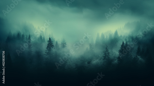 Foggy Forest in Twilight