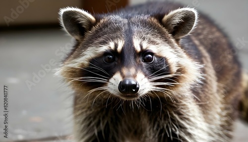 A Raccoon With A Curious Expression Investigating