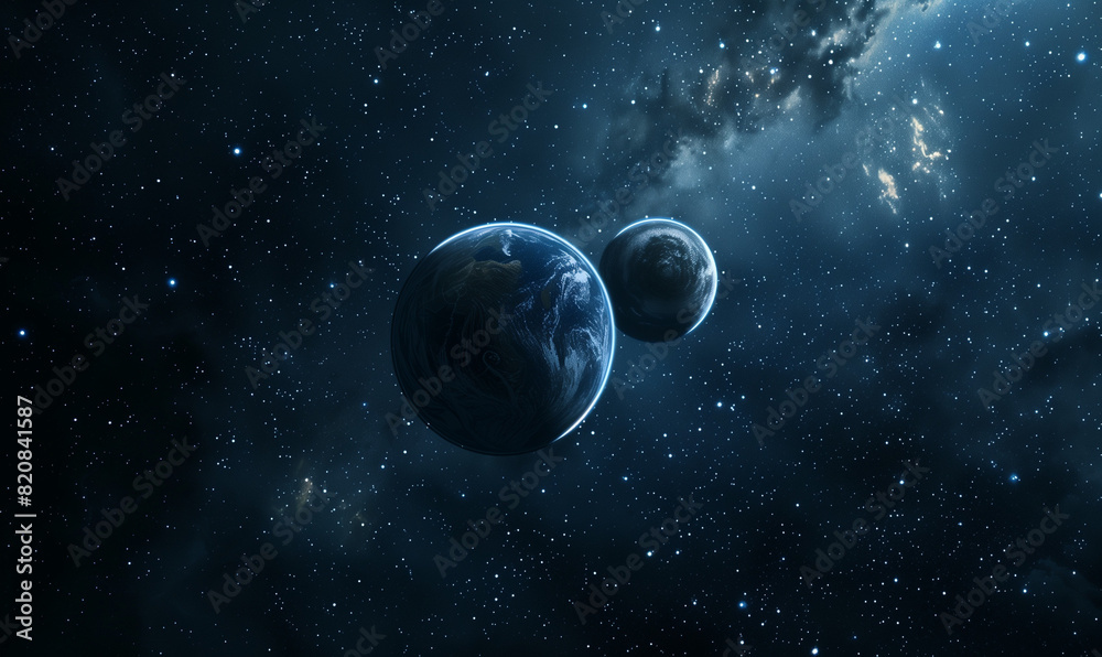 Obraz premium Cosmic star nebula background illustration