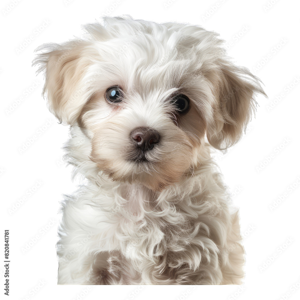 Portrait of White puppy bear looking camera isolated on white background Portrait of White puppy bear looking camera isolated on white background