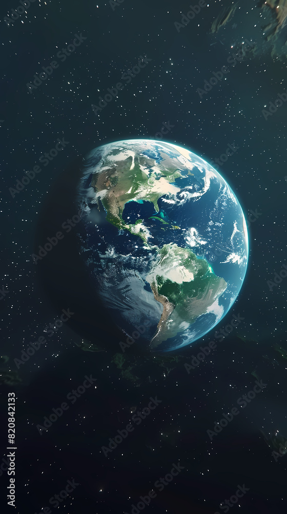 Obraz premium real earth in space