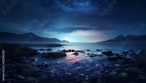 Surreal Serenity Night Sky s Dance with the Sea