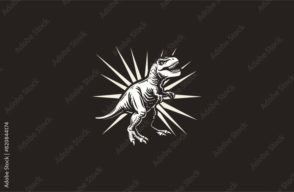 Dinosaur style logo icon design template flat vector Dinosaur style logo icon design template flat vector