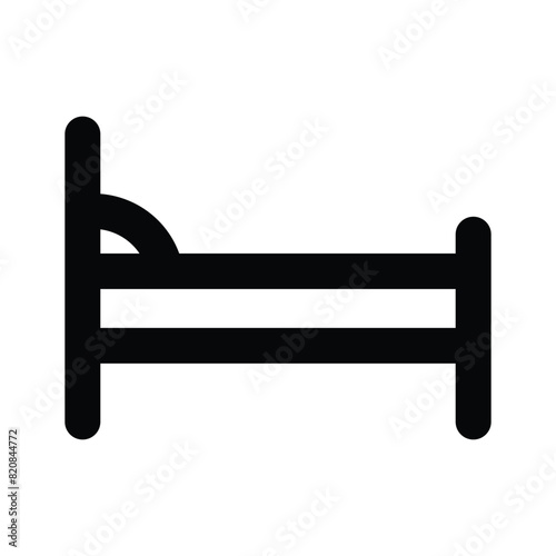 Hospital bed for medical treatment, an editable vector of rehabilitation bed