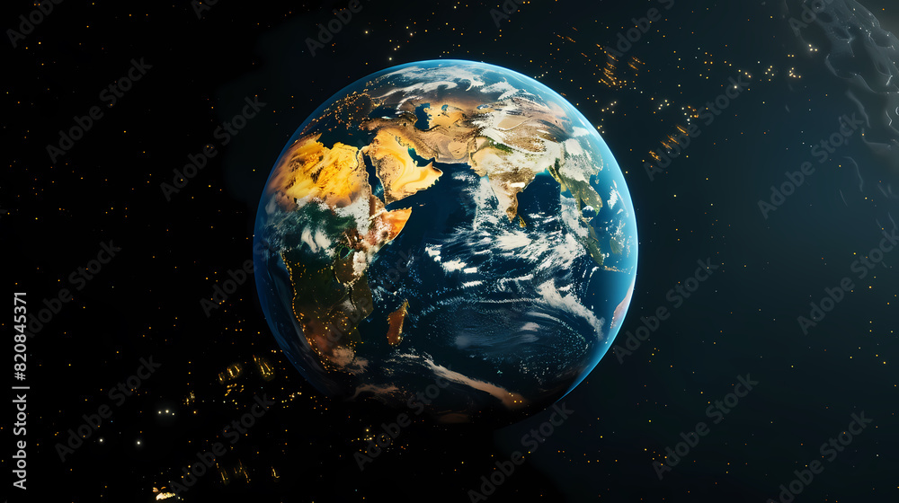 Fototapeta premium real earth in space
